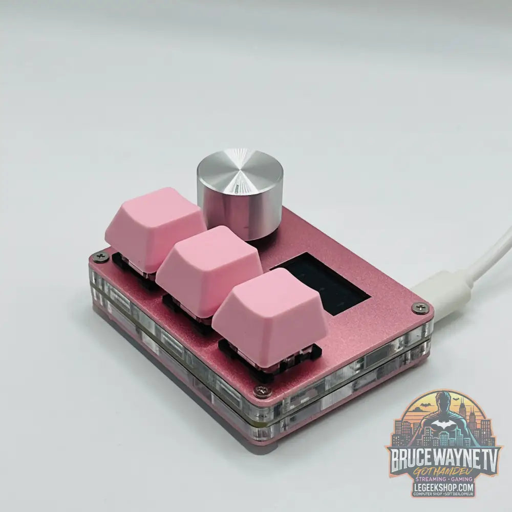 🎮 Mini Clavier Mécanique SayoDevice – Switchs Magnétiques Roses | Écran IPS & Ultra-Réactivité - Legeekshop