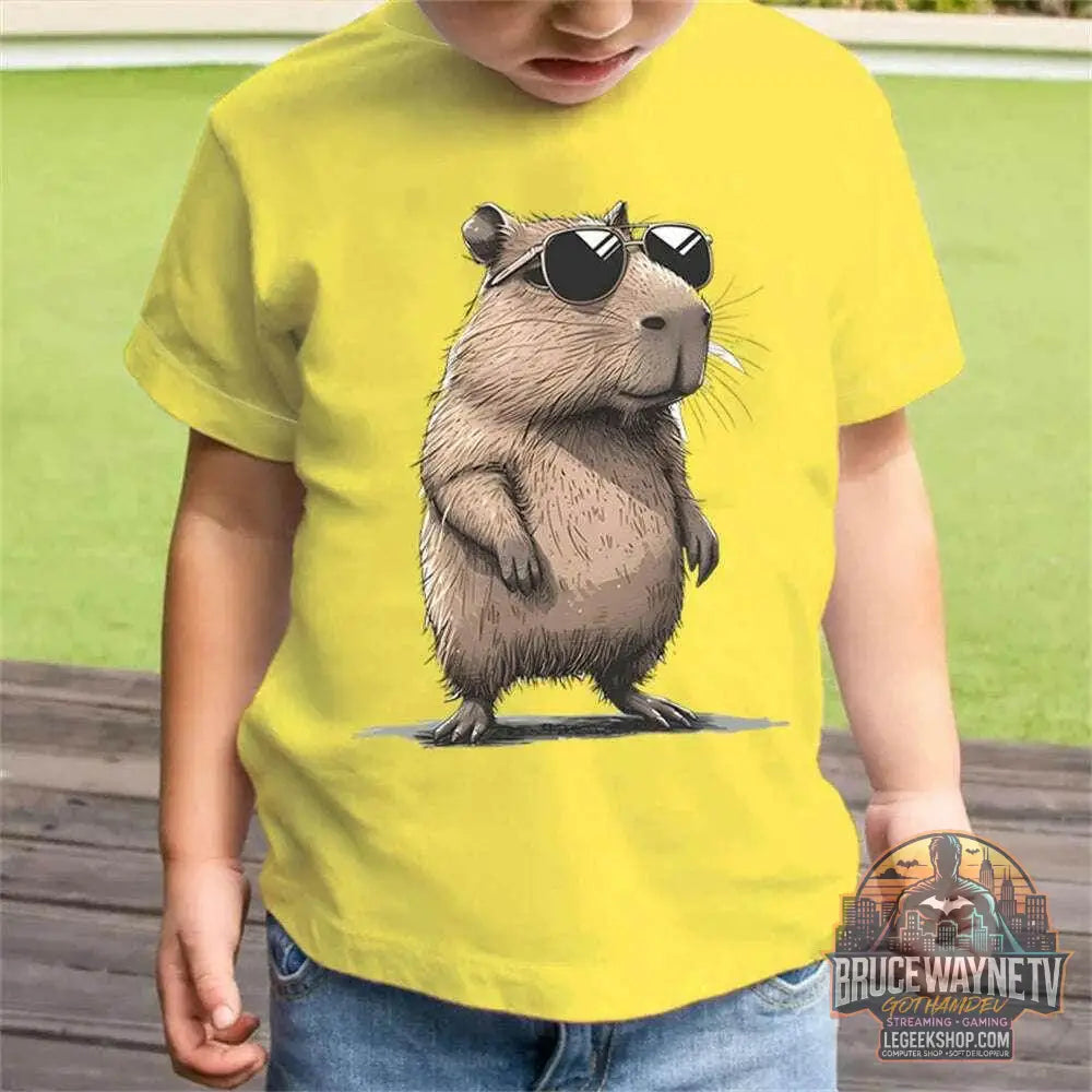 T-shirt Enfant Capybara 3D – Style Décontracté Été - Legeekshop