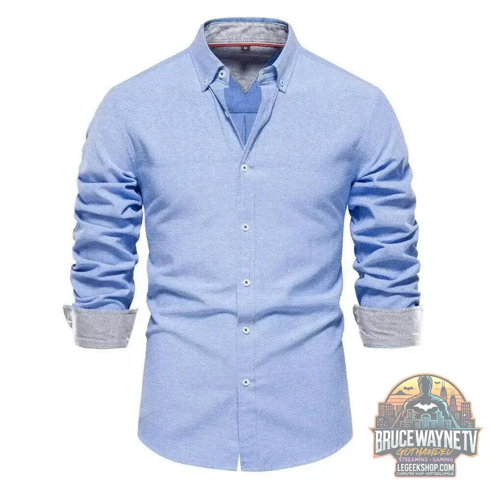 👔 Chemise Homme AIOPESON – Élégance Oxford Printemps-Automne - Legeekshop