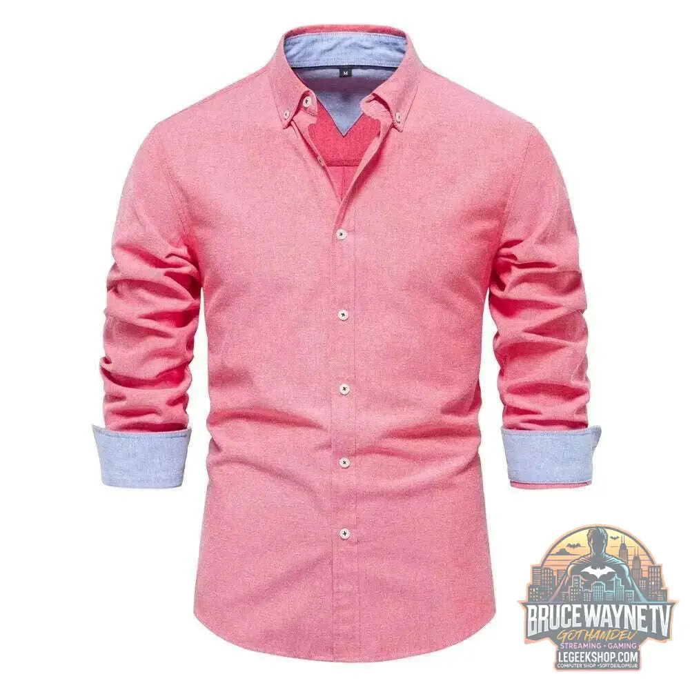 👔 Chemise Homme AIOPESON – Élégance Oxford Printemps-Automne - Legeekshop