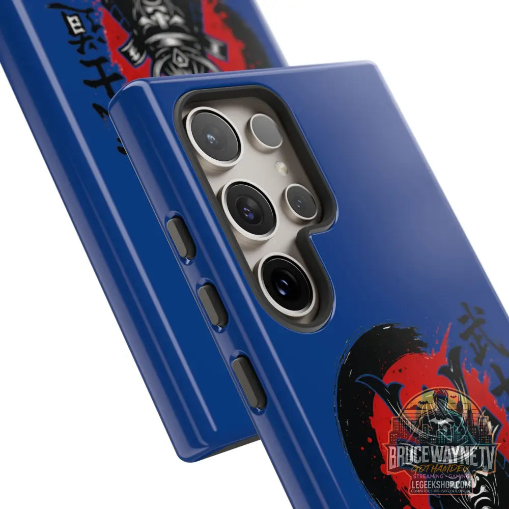 📱 samurai phone case Bleue foncé – coque renforcée Pixel & Galaxy 📱 - Phone Case