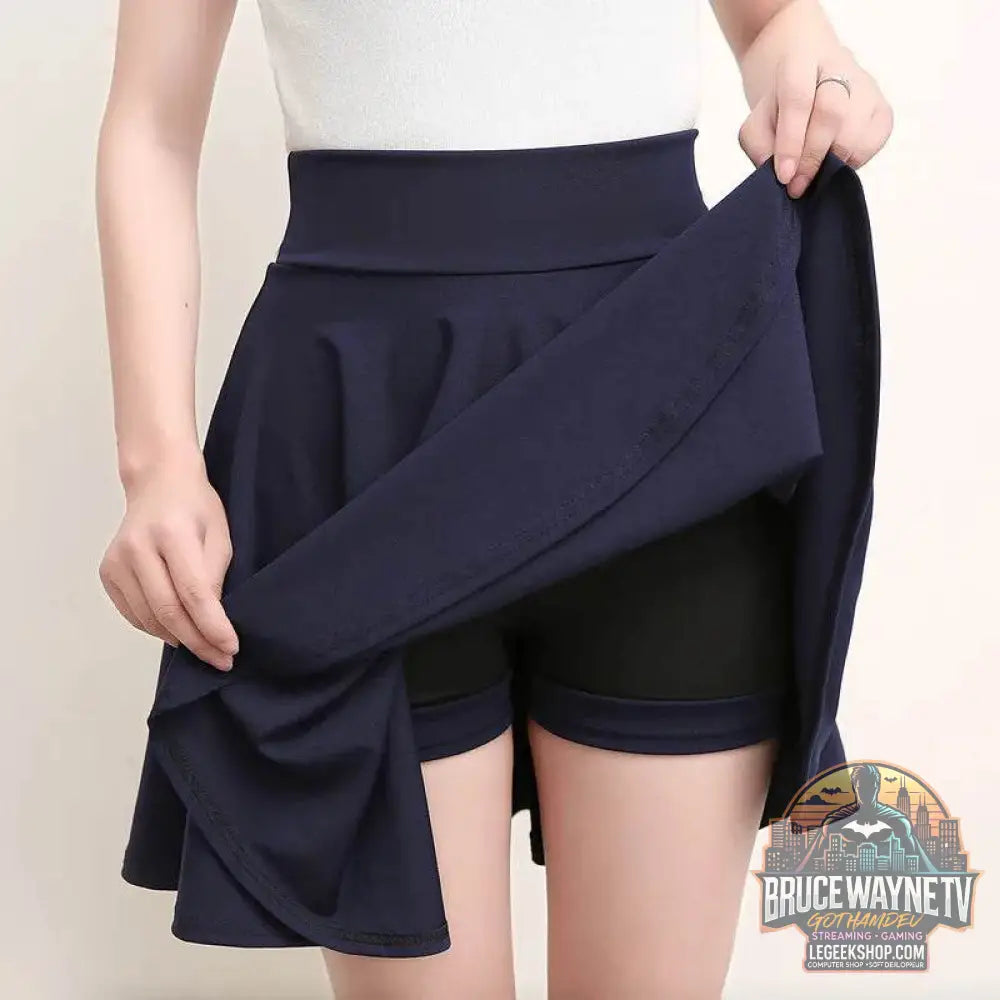 Mini jupe évasée pour femme, jupe courte basique, mode polyvalente, noire, décontractée, patineuse, moyenne plissée, moelleuse, grande taille, 2023 | Wayne Outfitters - Legeekshop