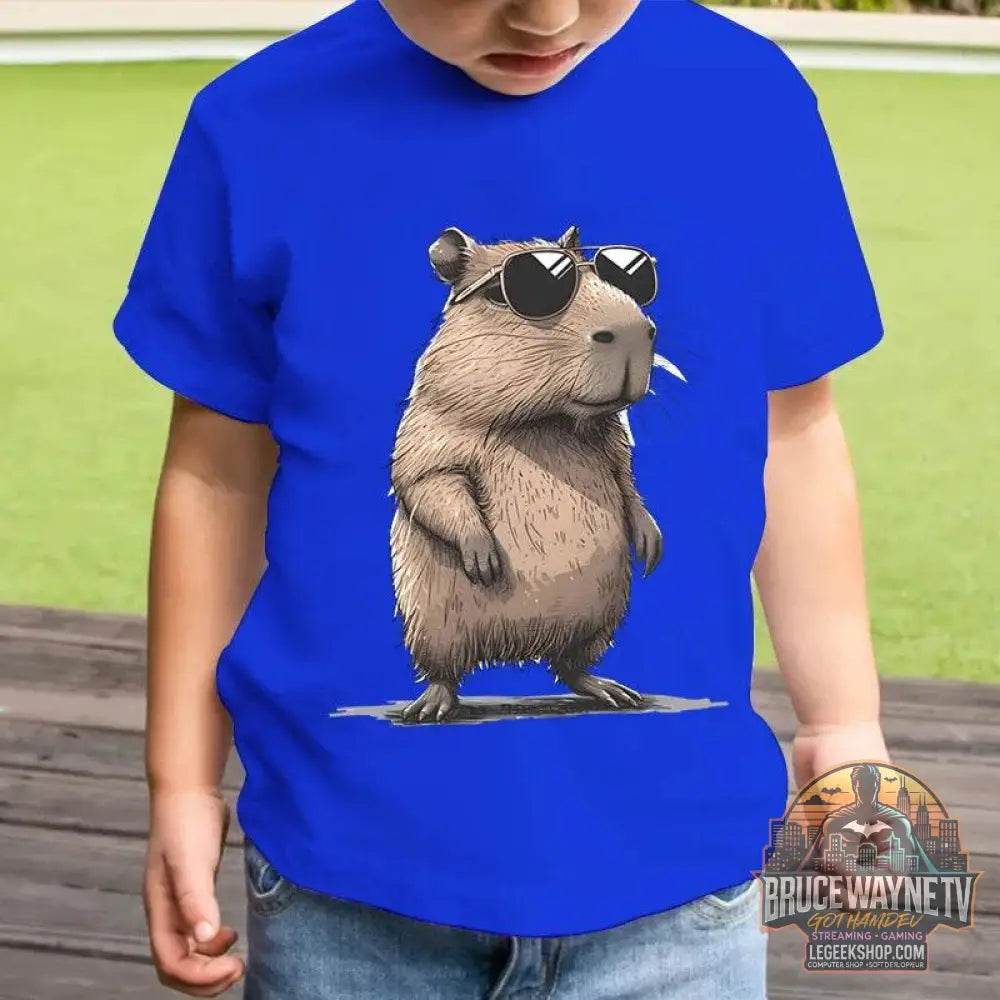 T-shirt Enfant Capybara 3D – Style Décontracté Été - Legeekshop
