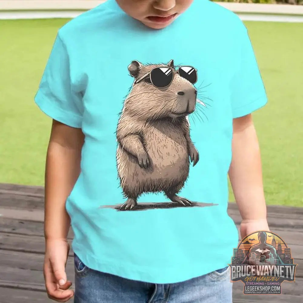 T-shirt Enfant Capybara 3D – Style Décontracté Été - Legeekshop