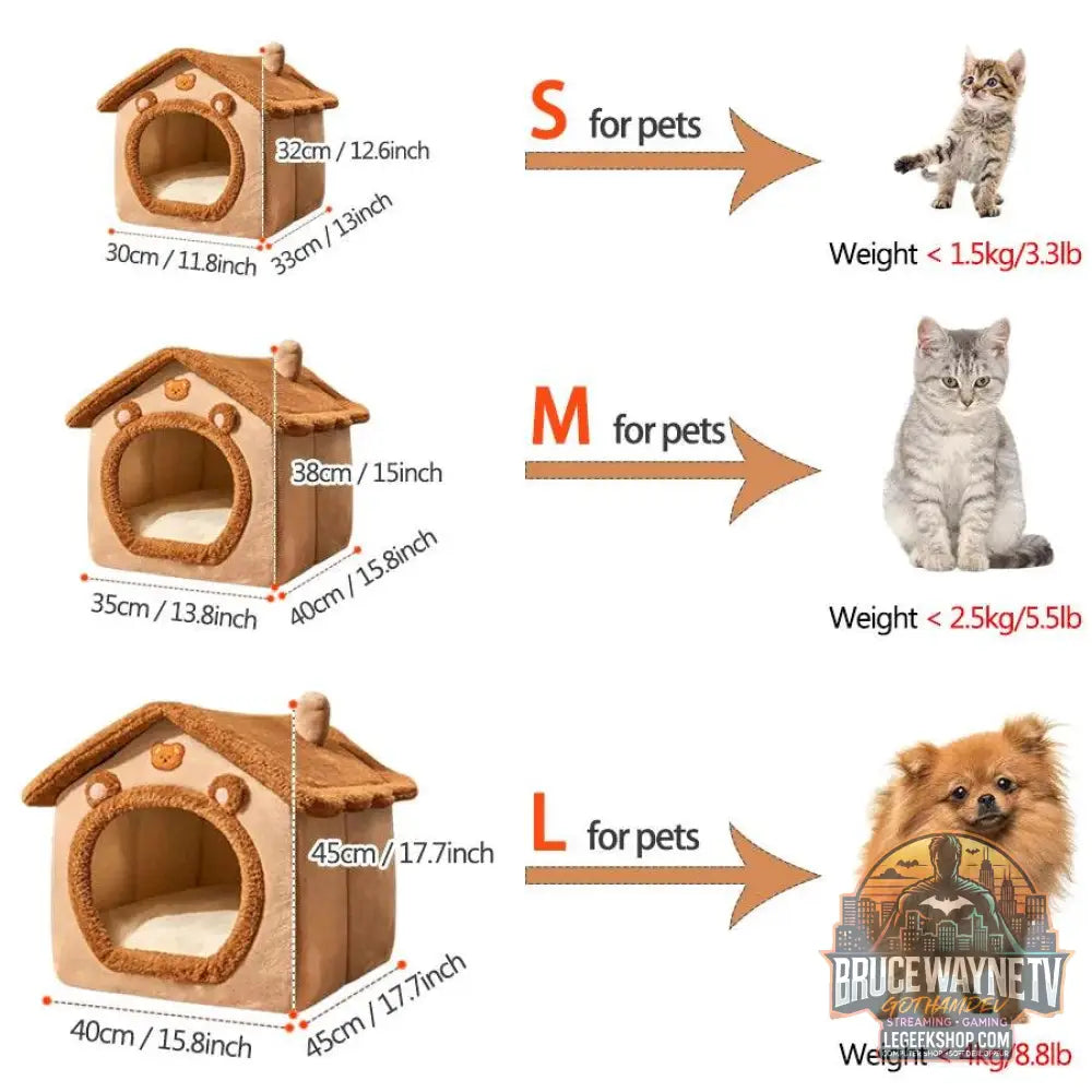 🐾 Lit de Grotte Confortable pour Chats & Chiens 🏡✨ - Legeekshop