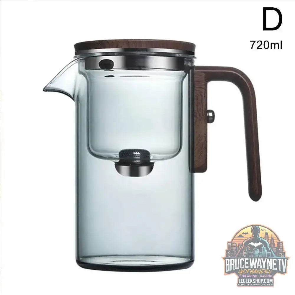 🍵 Théière en Verre avec Séparateur Intégré & Poignée en Bois – 520ML / 720ML - Legeekshop