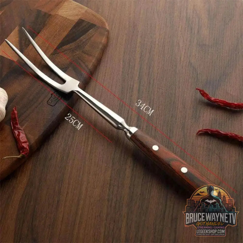 🔥 Set de Fourchettes à Barbecue  – Acier Inoxydable & Bois – Accessoires de Grill - Legeekshop