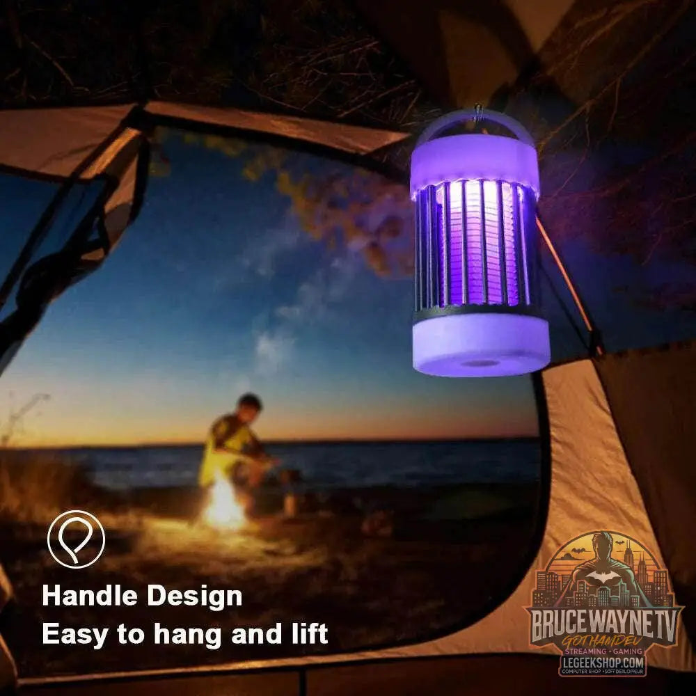 🦟 Lampe électrique anti-moustiques – Rechargeable USB, lumière UV, portable - Legeekshop