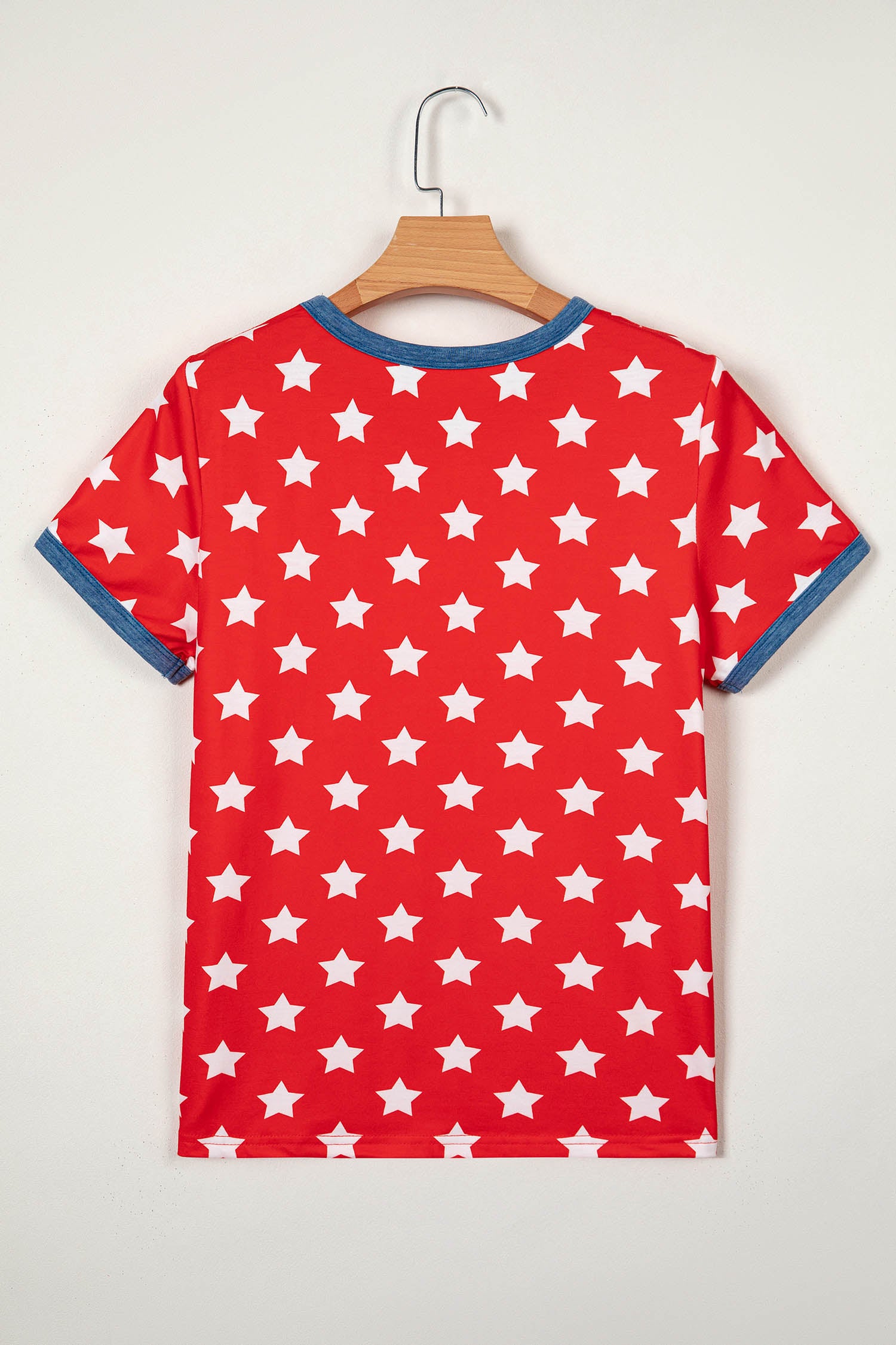Red Stars Print Colorblock — Tops/Tops & Tees, vue 5, LeGeekShop