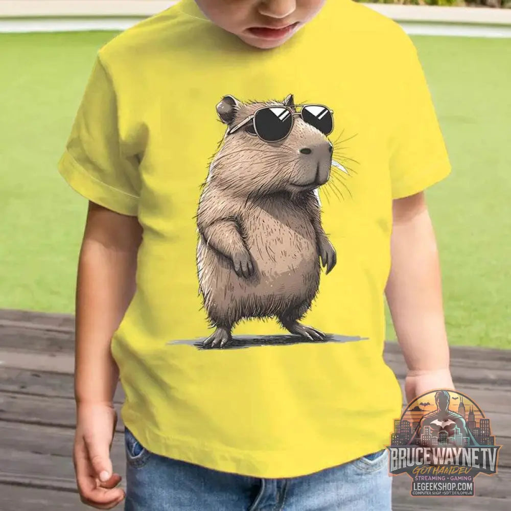 T-shirt Enfant Capybara 3D – Style Décontracté Été - Legeekshop