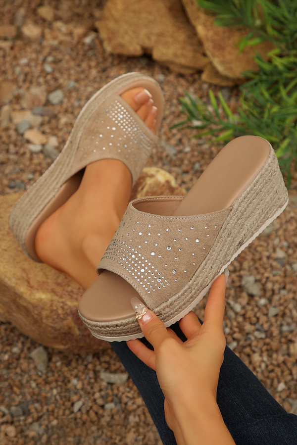 Pièce mode femme strass — beige