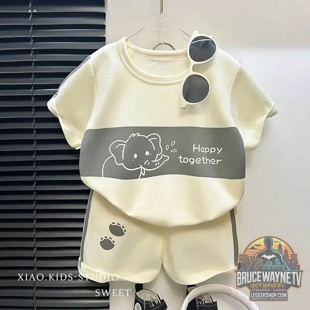 Ensemble d'été rayé à manches courtes pour enfant, vêtement pour bébé, fille et garçon, nouvelle collection 2024 - Legeekshop