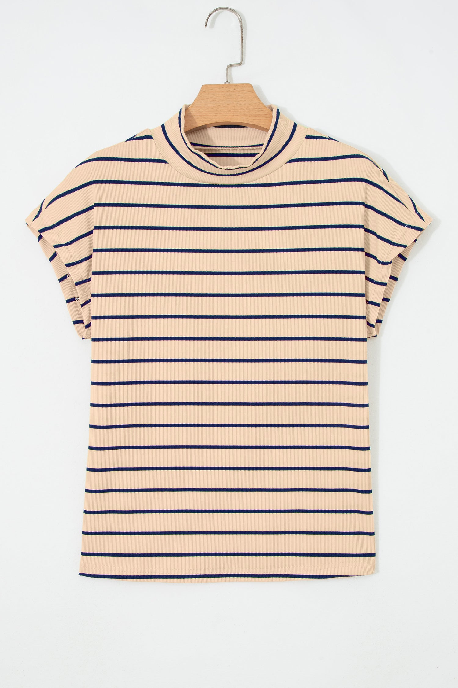 Khaki Stripe Mock Neck — Tops/Tops & Tees, vue 5, LeGeekShop