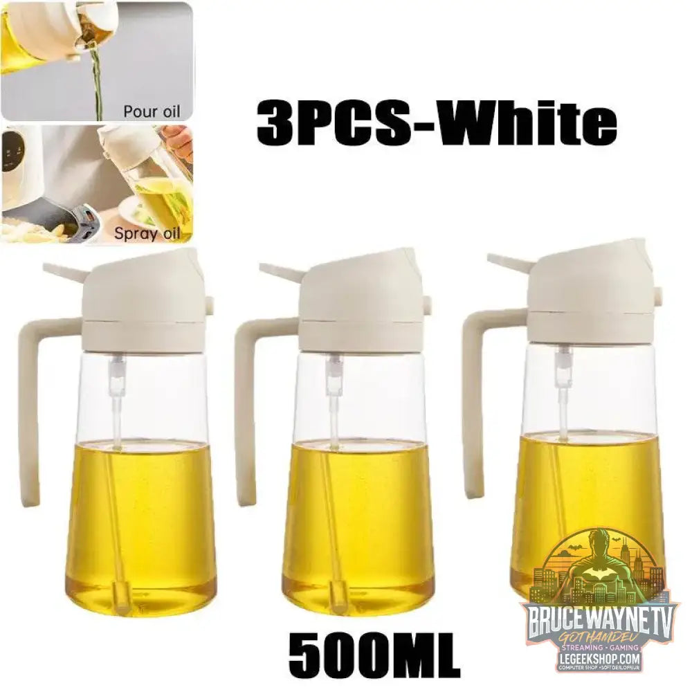 🥗 Bouteille de Pulvérisation d’Huile 2-en-1 | Distributeur &amp; Spray pour Cuisine, BBQ &amp; Pique-Nique 🌿🔥 - Legeekshop