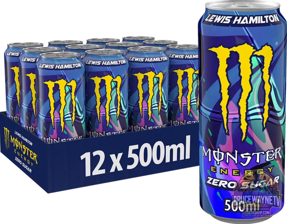 Monster Energy 44 Lewis Hamilton Sugar Free (12 x 500 ml) ou à l’unité - Legeekshop