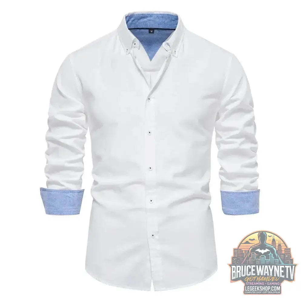👔 Chemise Homme AIOPESON – Élégance Oxford Printemps-Automne - Legeekshop