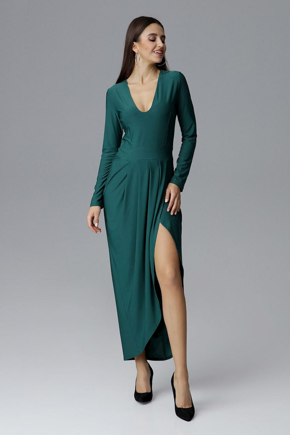 Robe femme Figl Longue Longue — vert