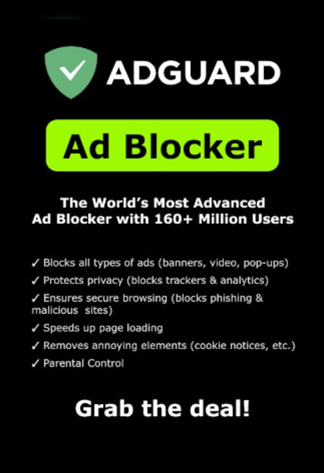 AdGuard Premium (PC, Android, Mac, iOS) 3 Devices, Lifetime - Key - GLOBAL