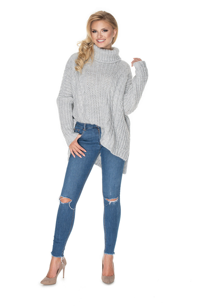 Pull femme PeeKaBoo Col Roulé Col — gris