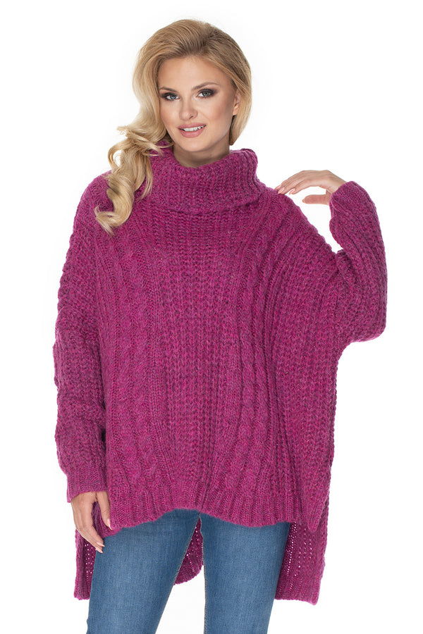 Pull femme PeeKaBoo Col Roulé Col — violet
