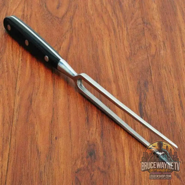 🍖 Fourchette à Découper Inox & Bois – Ustensile de Cuisine Professionnel - Legeekshop