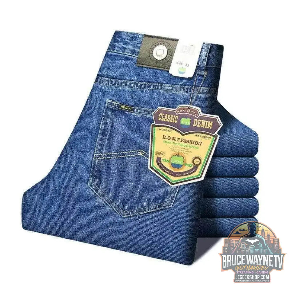 Jean Classique Homme, Pantalon en Denim Coupe Droite, Extensible, Style Business | Mlengnt | Wayne Outfitters - Legeekshop