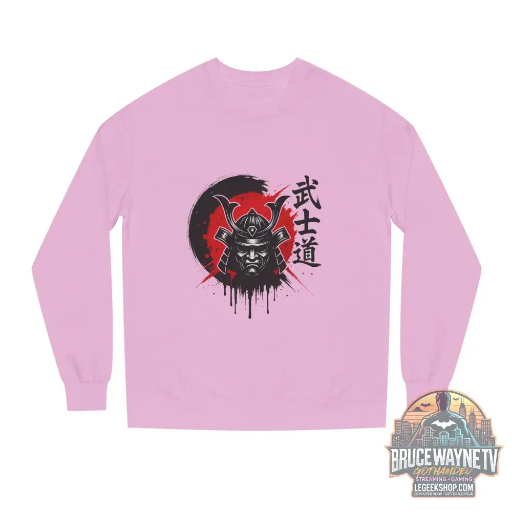 🎮 Samurai Warrior Sweatshirt Unisexe Col Rond 🎮 - Light Pink / S - Sweatshirt