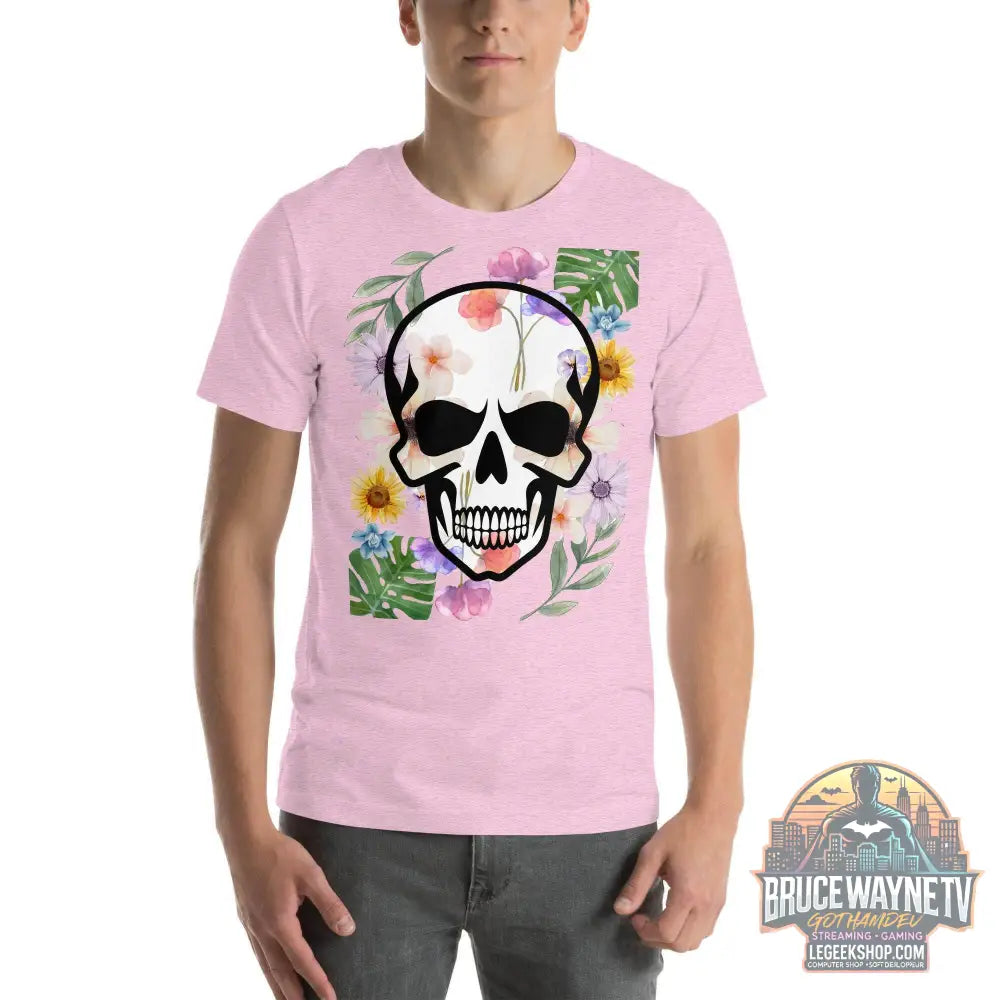 T-shirt Unisexe à Imprimé Crâne et Fleurs - Mode Estivale | Wayne Outfitters - Legeekshop