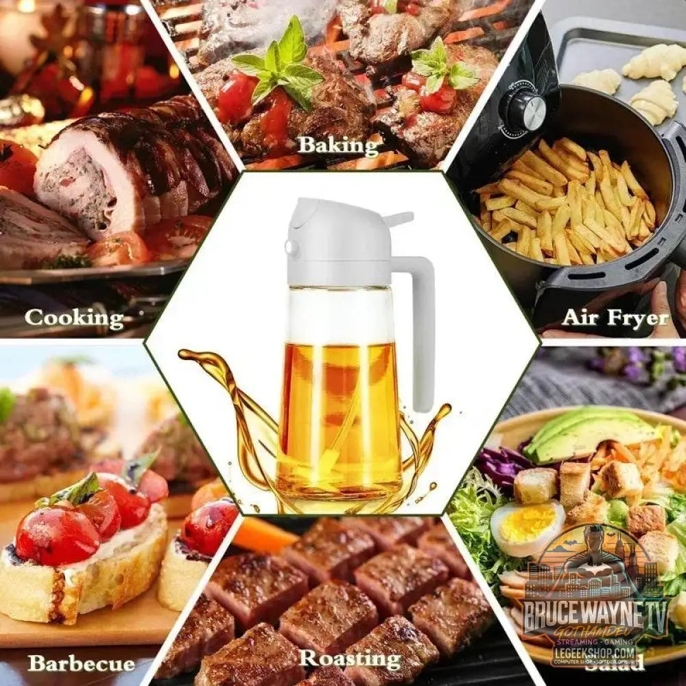 🥗 Bouteille de Pulvérisation d’Huile 2-en-1 | Distributeur &amp; Spray pour Cuisine, BBQ &amp; Pique-Nique 🌿🔥 - Legeekshop