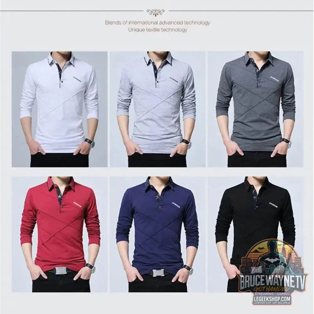 T-shirt en coton à rayures rabattables, T-shirt long, Slim Fit, Casual, Grande taille - Legeekshop