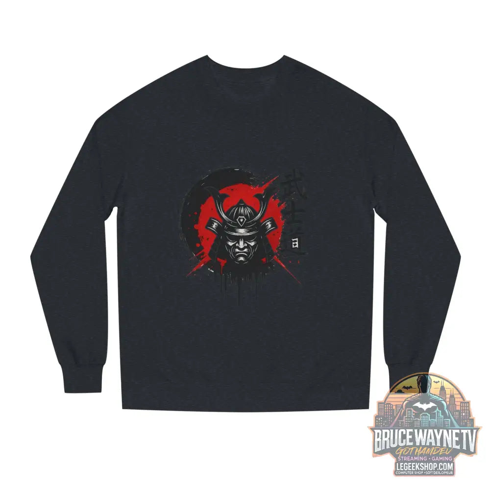 🎮 Samurai Warrior Sweatshirt Unisexe Col Rond 🎮 - Charcoal Heather / S - Sweatshirt