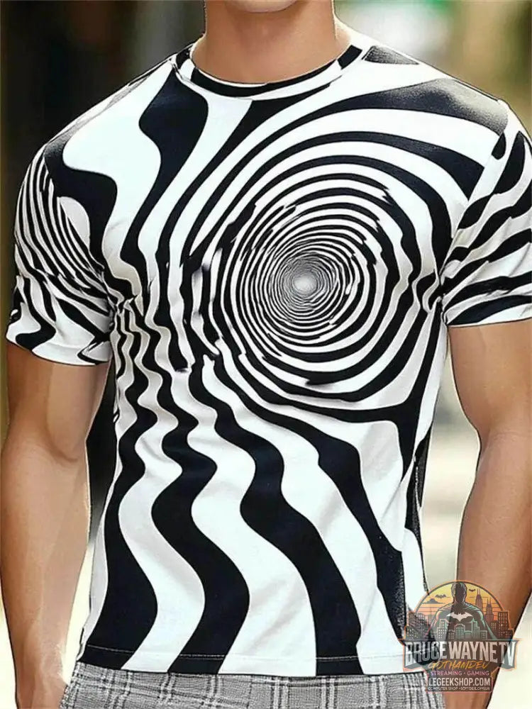 🧠 T-shirt Illusion d'Optique 3D – Art Visuel et Style Harajuku - Legeekshop