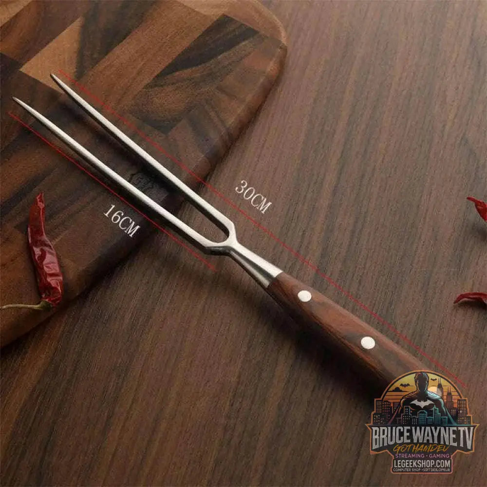 🔥 Set de Fourchettes à Barbecue  – Acier Inoxydable & Bois – Accessoires de Grill - Legeekshop