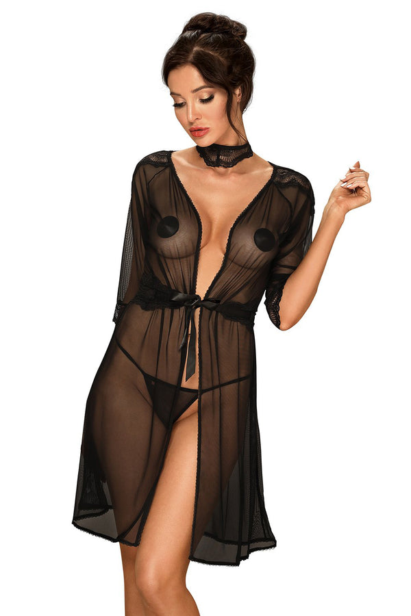 Ensemble lingerie femme Obsessive Peignoir Peignoir