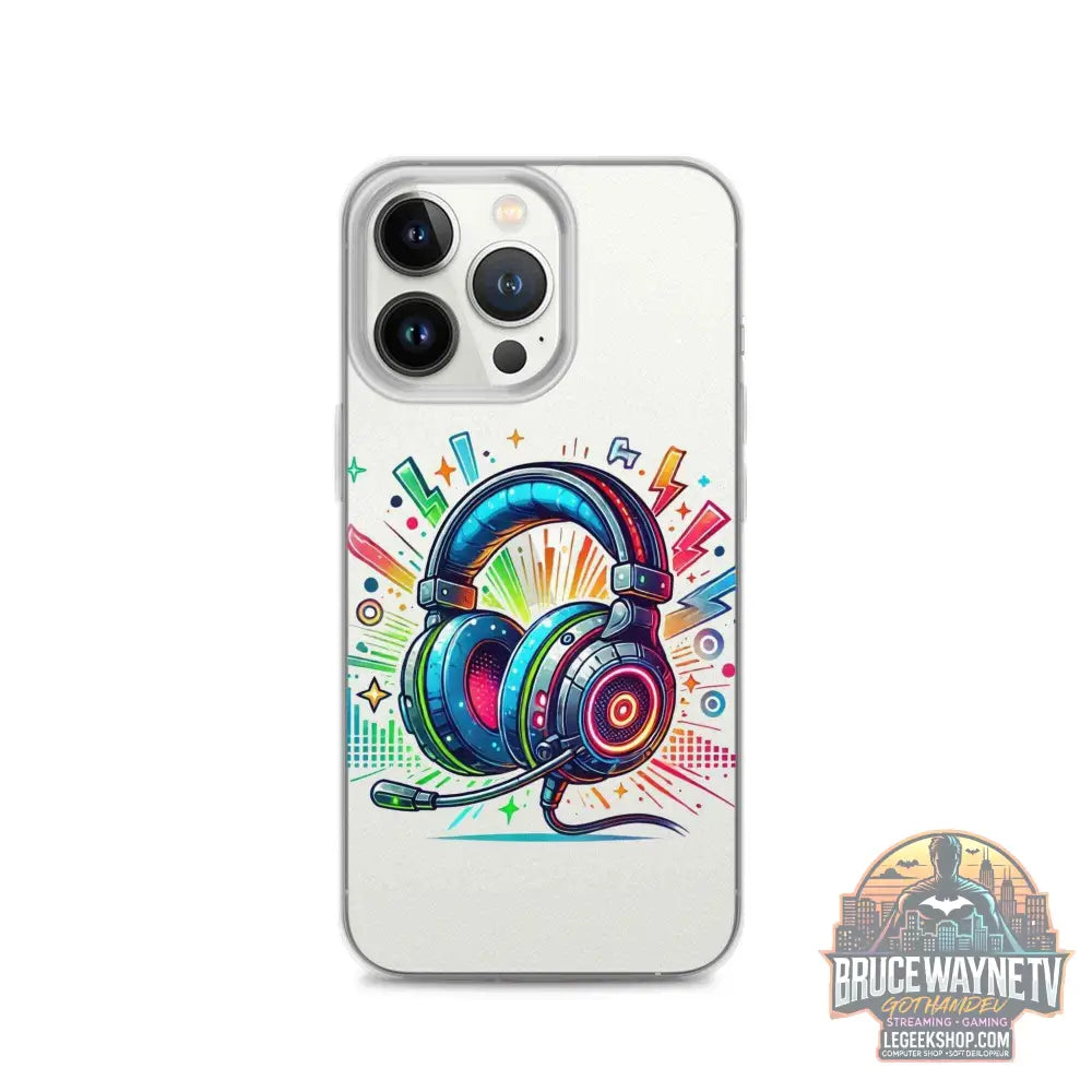 Coque iPhone® Design Gamer Casque Coloré - Legeekshop - Legeekshop