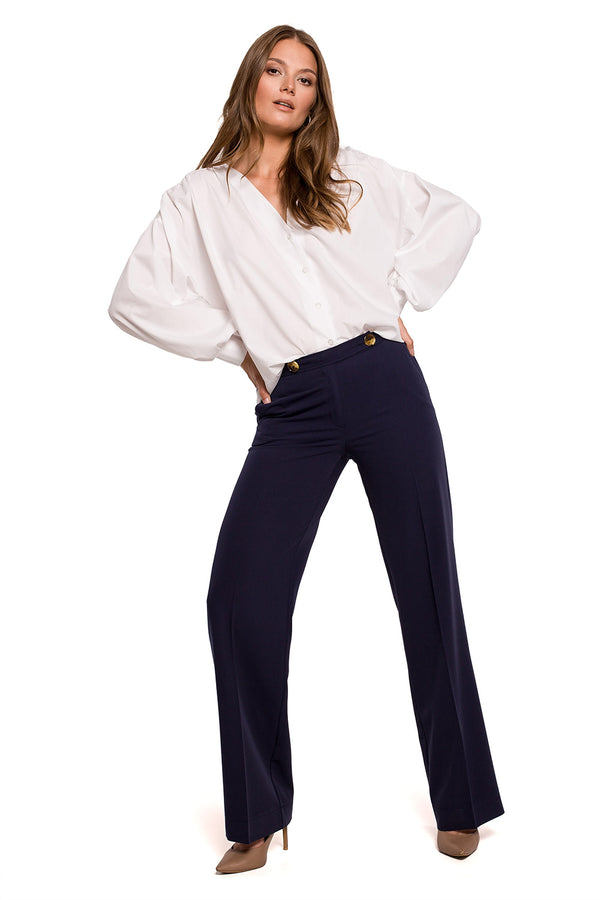 Chaussures à talons femme Makover Pantalon Long Pantalon — bleu marine