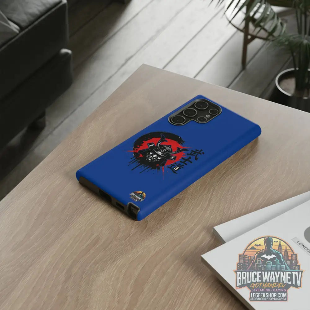 📱 samurai phone case Bleue foncé – coque renforcée Pixel & Galaxy 📱 - Phone Case