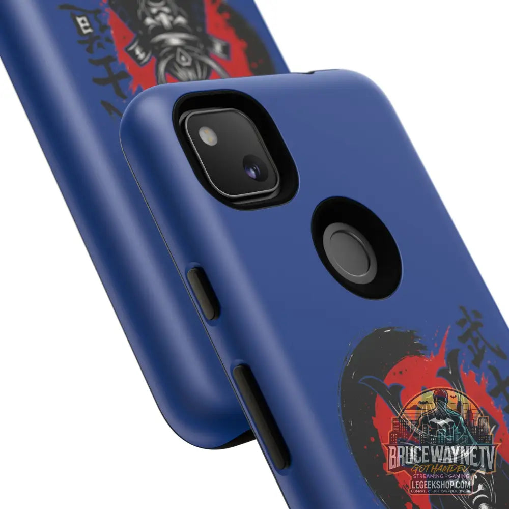 📱 samurai phone case Bleue foncé – coque renforcée Pixel & Galaxy 📱 - Phone Case