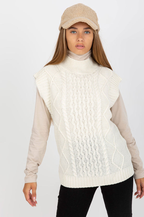 Pull femme Sublevel Gilet Gilet — blanc