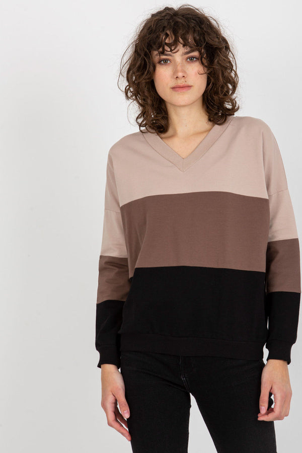 T-shirt femme Rue Paris Sweatshirt Sweatshirt — beige