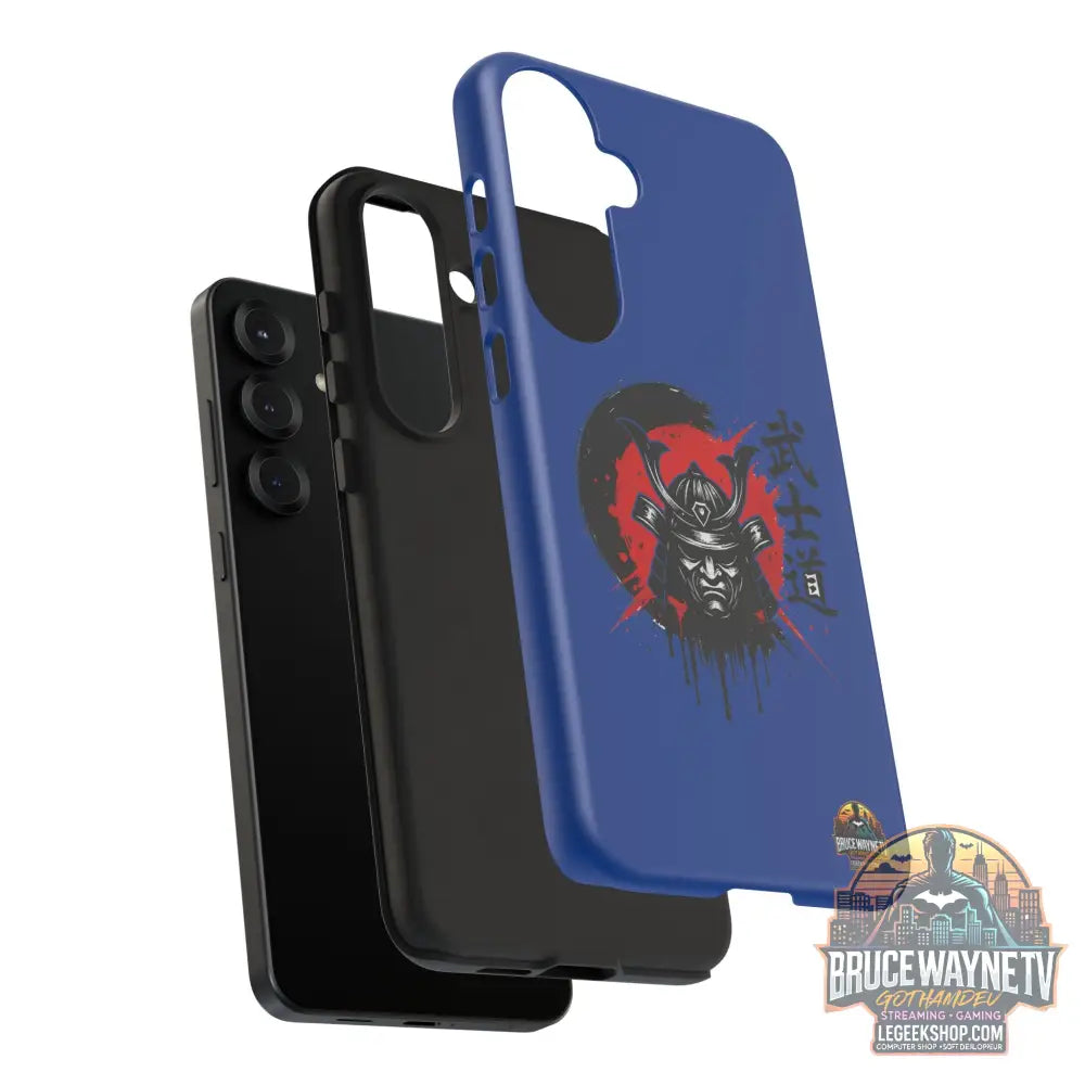 📱 samurai phone case Bleue foncé – coque renforcée Pixel & Galaxy 📱 - Phone Case