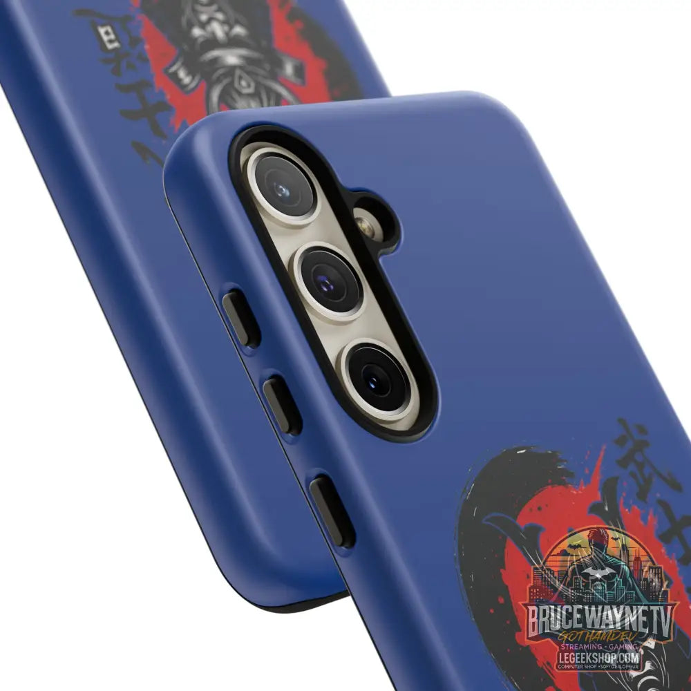 📱 samurai phone case Bleue foncé – coque renforcée Pixel & Galaxy 📱 - Phone Case