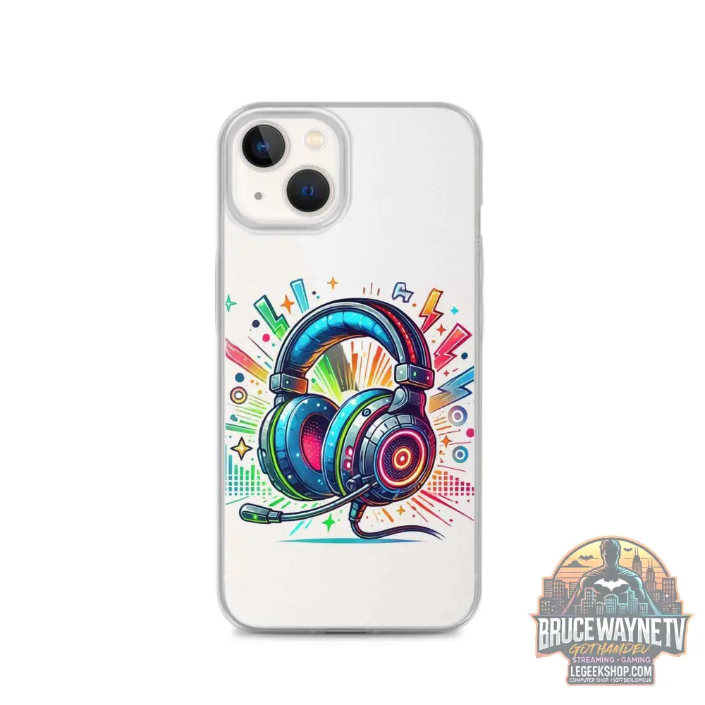 Coque iPhone® Design Gamer Casque Coloré - Legeekshop - Legeekshop