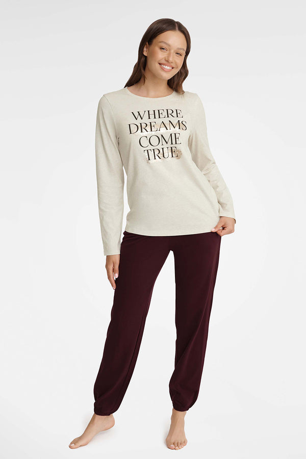 Pyjama femme Henderson — beige