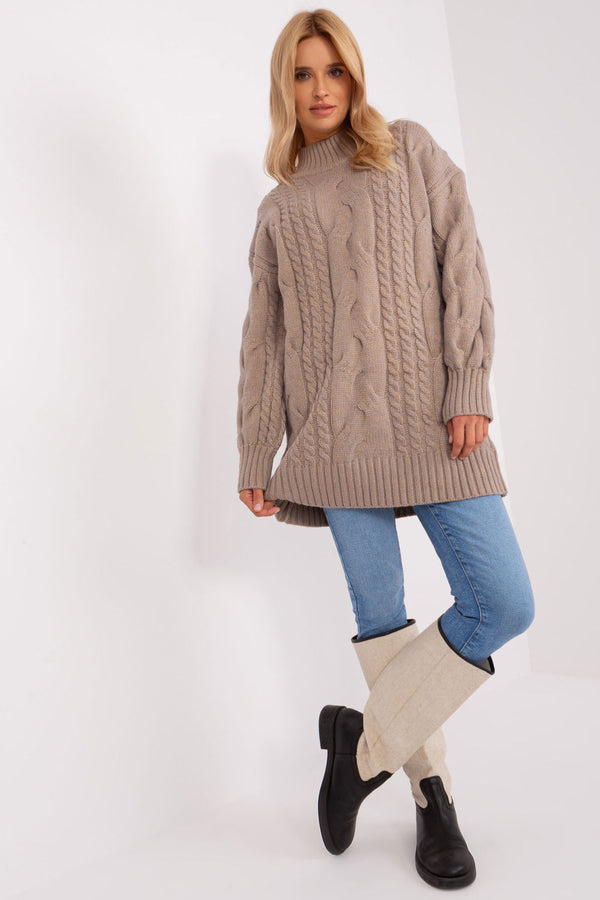 Pull femme AT Chandail Long Chandail — beige