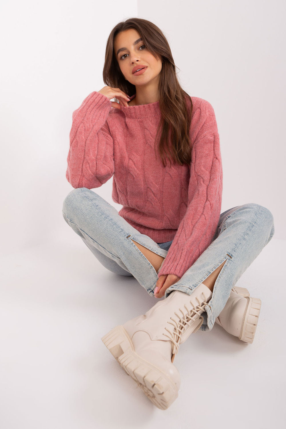 Pull femme AT Chandail Chandail — rosé