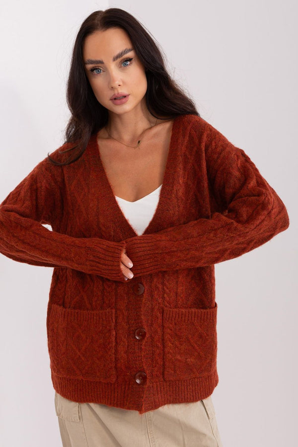 Cardigan femme AT — orange