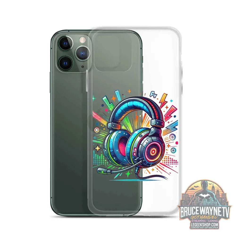 Coque iPhone® Design Gamer Casque Coloré - Legeekshop - Legeekshop