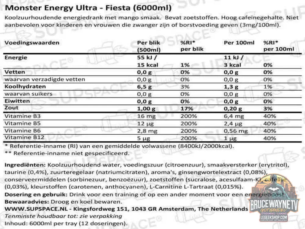Monster Energy Ultra Fiesta (12 x 500 ml) ou à l'unité - Legeekshop