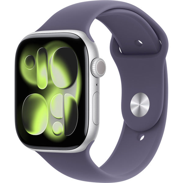 Apple Watch argent, Aluminium, 46 mm, bracelet sport nebelviolett M/L, Cellular - Apple - vue 2